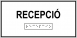 Recepció feliratú Braille-írással ellátott tábla