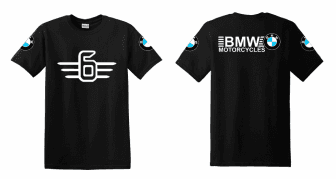 BMW 6 motorcycles férfi póló motoros T-shirt színes