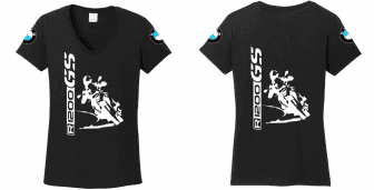 R 1200 GS BMW női póló nagy álló motor motoros t-shirt színes