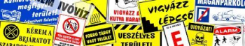 dekorwebshop - figyelmeztető, veszély táblák matricák