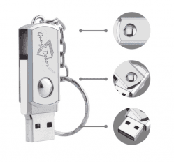 Kulcstartós 32GB-os Pendrive masszív fémvázas kivitelben egyedi gravírozott szöveggel