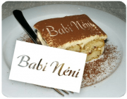 Tiramisu sablon, kartonpapírból lézerrel kivágva
