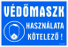 Védőmaszk használata kötelező! Piktogramos tábla matrica