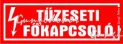 Tűzeseti főkapcsoló villámjellel kismatrica