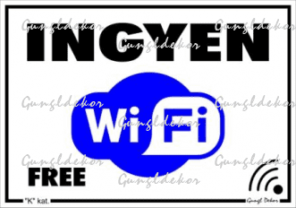 Ingyen free WiFi piktogramos tábla matrica