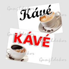 Kávé kapható írható árral Tábla Matrica többféle kivitelben